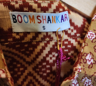 Boom Shankar mustard cotton shirt size 10