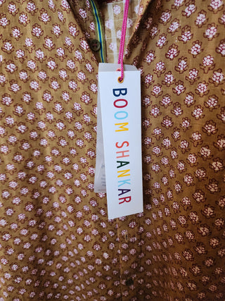 Boom Shankar mustard cotton shirt size 10