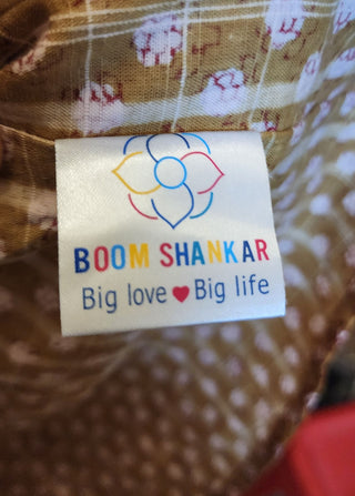 Boom Shankar mustard cotton shirt size 10