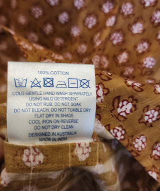 Boom Shankar mustard cotton shirt size 10