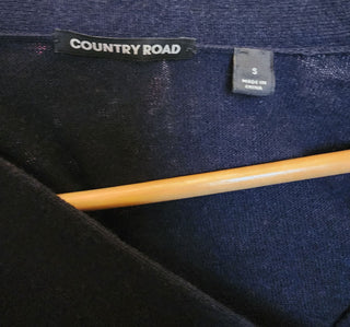 Country Road navy wool-alpaca mix knit top size 10