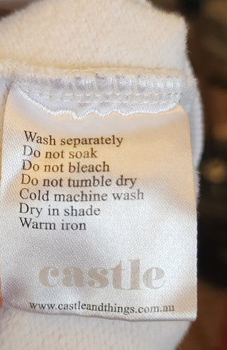 Castle white unique print top size 10