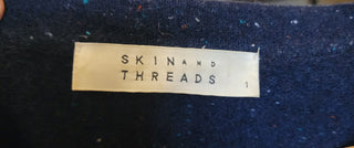 Skin & Threads navy cashmere top size 10