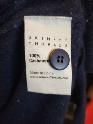 Skin & Threads navy cashmere top size 10