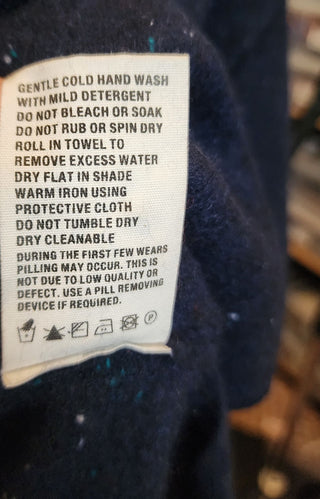 Skin & Threads navy cashmere top size 10