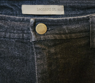 Leonard St black denim skirt size 10