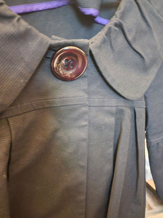 Cue black cropped jacket size 10