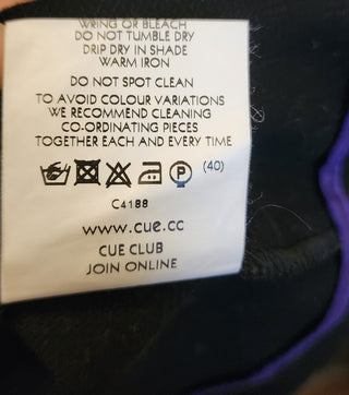 Cue black cropped jacket size 10