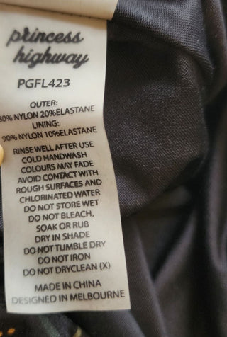 Princess Highway black print bikini size 12