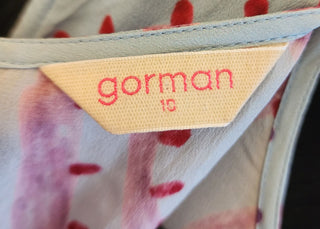 Gorman blue squid print 100% silk jumpsuit size 10