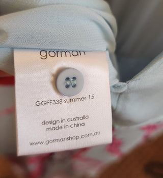 Gorman blue squid print 100% silk jumpsuit size 10