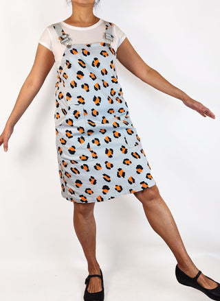 Gorman blue animal print pinafore dress size 10
