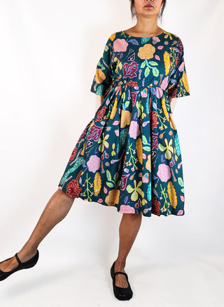 Gorman green cotton floral dress size 10