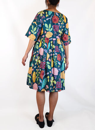 Gorman green cotton floral dress size 10