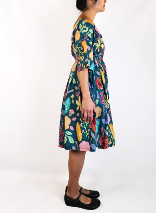 Gorman green cotton floral dress size 10