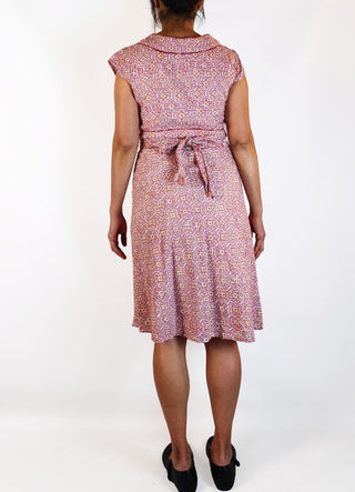 Boom Shankar pink red wrap dress size 10