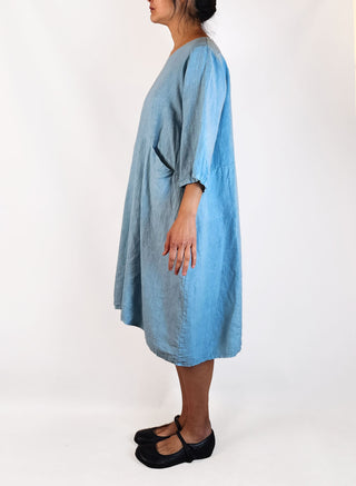 Urban Luxury blue 100% linen dress size 10