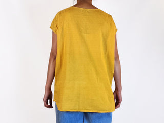 Keshet yellow cotton top size 10