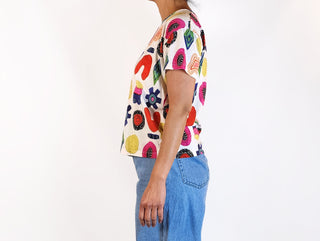 Gorman + Liz Payne fun print T-shirt top size 10