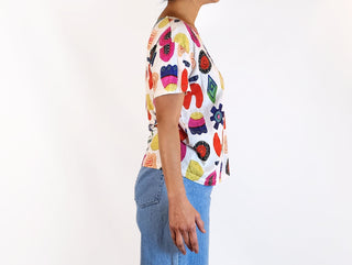 Gorman + Liz Payne fun print T-shirt top size 10