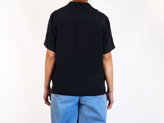 Everlane black 100% silk top size 10