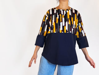 COS navy knit top size 10