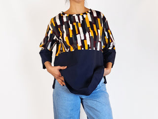 COS navy knit top size 10