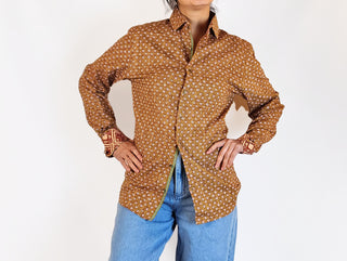 Boom Shankar mustard cotton shirt size 10