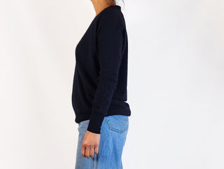 Country Road navy wool-alpaca mix knit top size 10