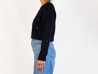 ASOS navy wool blend top size 10