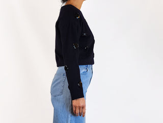 ASOS navy wool blend top size 10