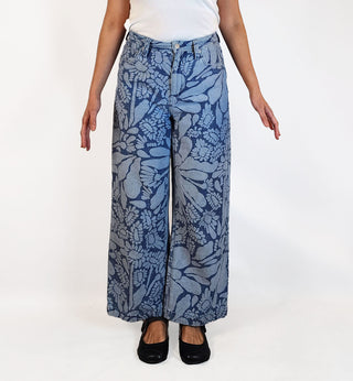 Gorman denim floral print jeans size 10