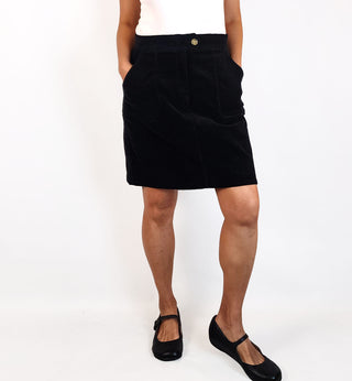 Elm black cord skirt size 10