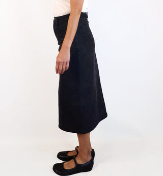 Leonard St black denim skirt size 10