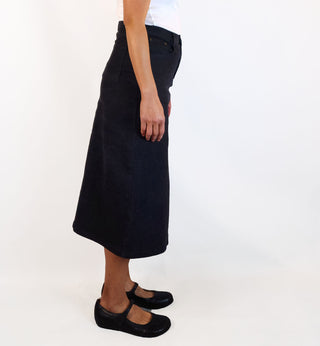 Leonard St black denim skirt size 10