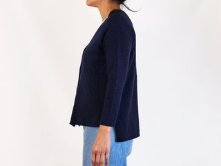 Skin & Threads navy cashmere top size 10