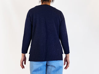 Skin & Threads navy cashmere top size 10