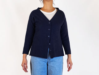 Skin & Threads navy cashmere top size 10