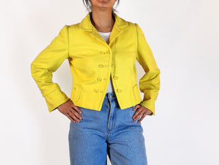 Yellow wool mix jacket size 10