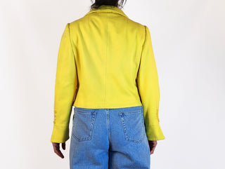 Yellow wool mix jacket size 10
