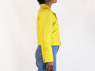Yellow wool mix jacket size 10