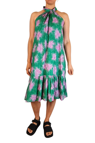 Zarc green pink cotton dress size 12
