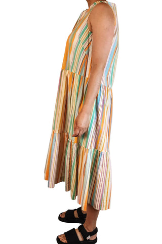 Obus striped maxi dress size 12