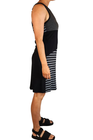 Karma East grey and black striped dress size 12