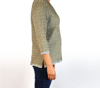 Verge green top size 12 made in NZ