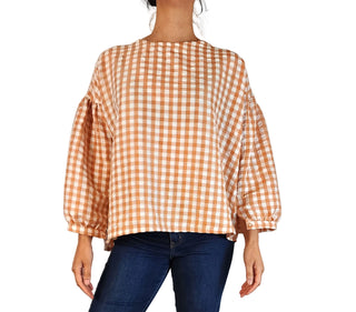 Olga De Polga pink and white cotton top size 12