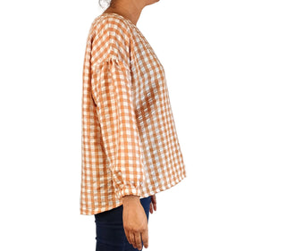 Olga De Polga pink and white cotton top size 12