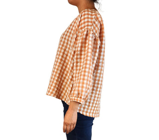 Olga De Polga pink and white cotton top size 12