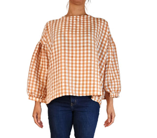 Olga De Polga pink and white cotton top size 12