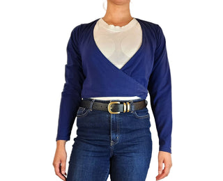 Dance Corps navy cotton elastane top size 12